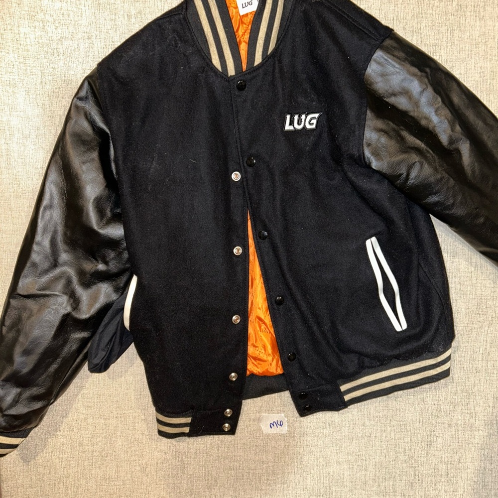 Vintage LUG Black Jacket with Orange Lining